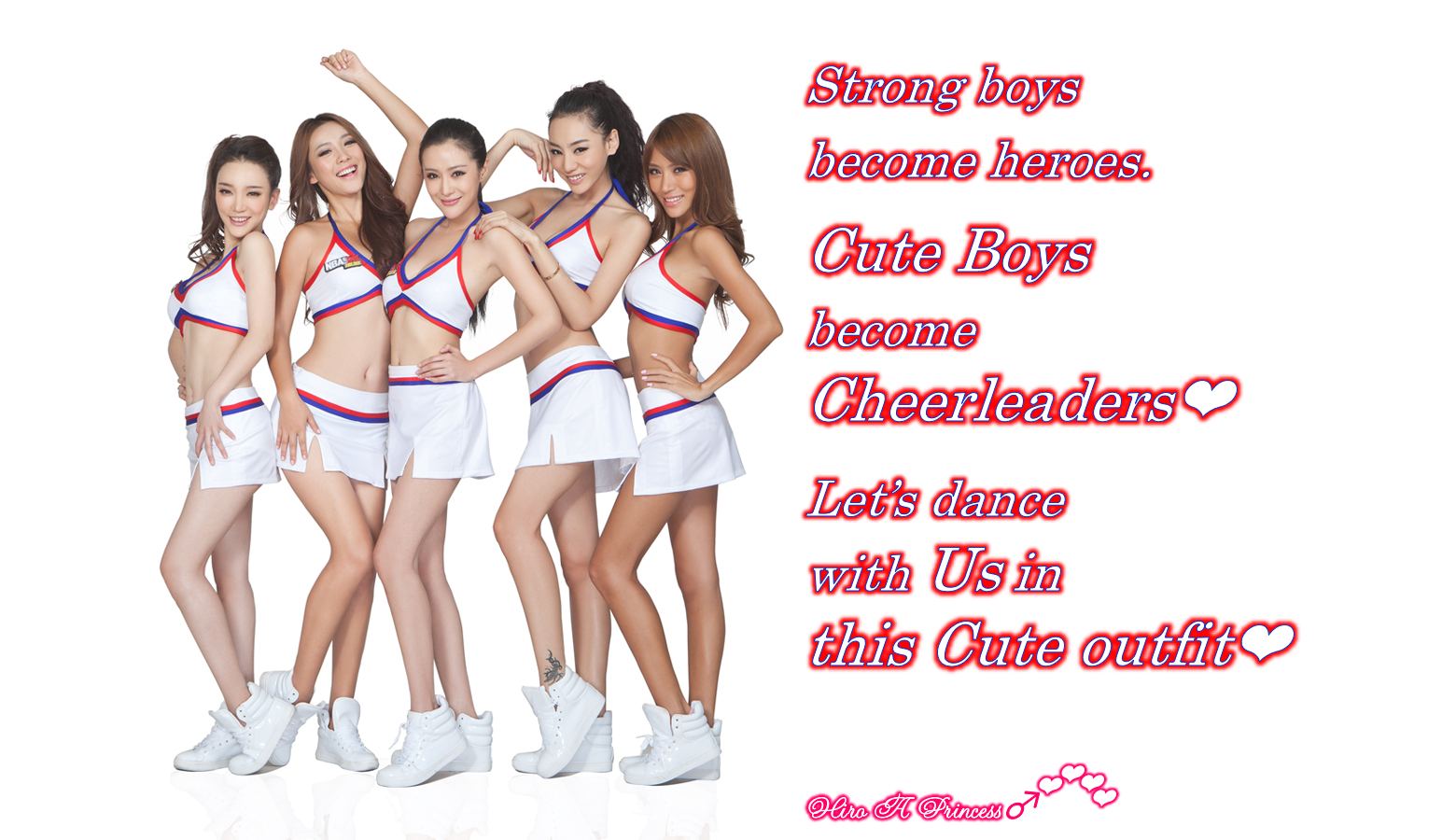 Strong boys become heroes, Cute Boys become Cheerleaders E