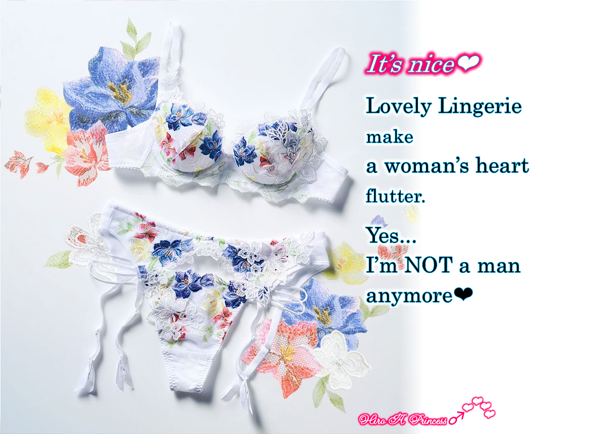 Lovely lingerie makes him a woman at heart E