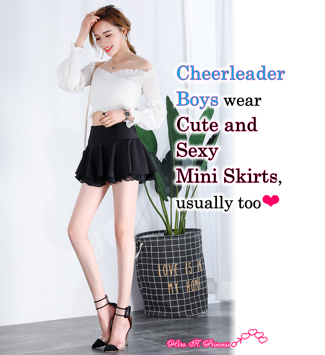 Cheerleader Boys wear Cute and Sexy Mini Skirts, usually too E