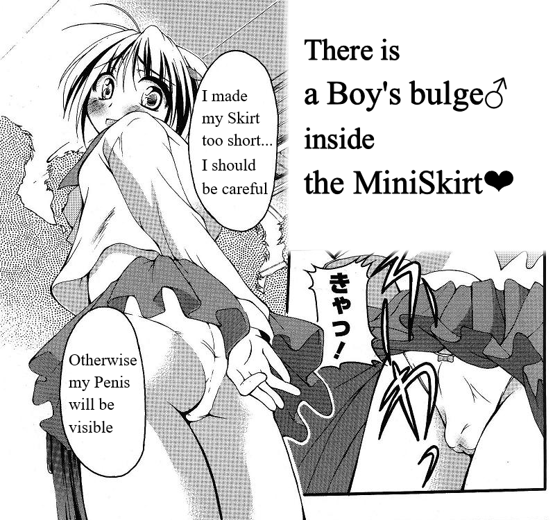There is a Boys bulge inside the MiniSkirt E