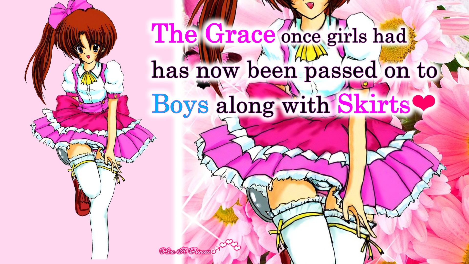 The Grace once girls had has now been passed on to Boys along with Skirts JE