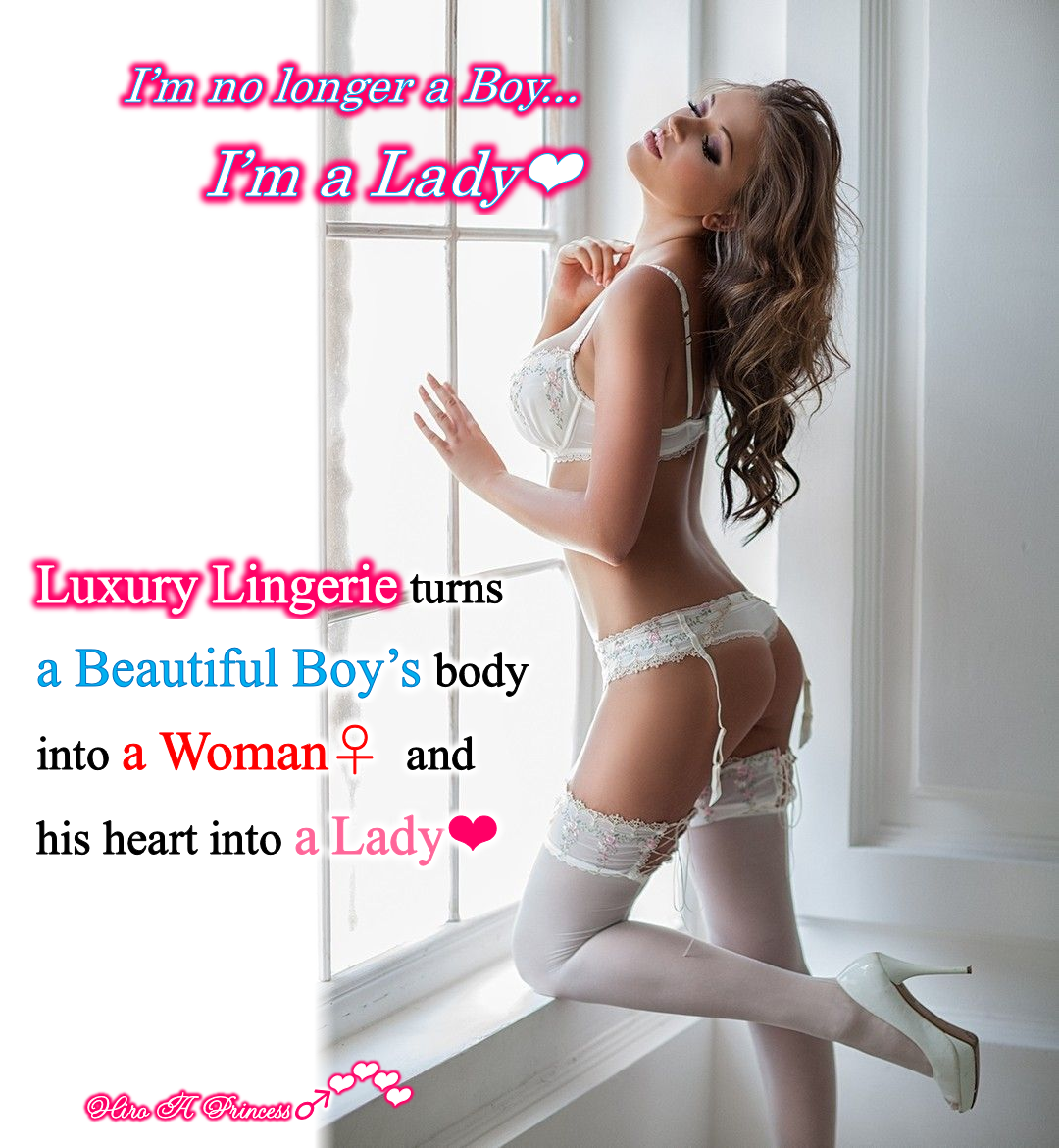 Luxury Lingerie turns a Beautiful Boy’s body into a Woman♀ and his heart into a Lady E