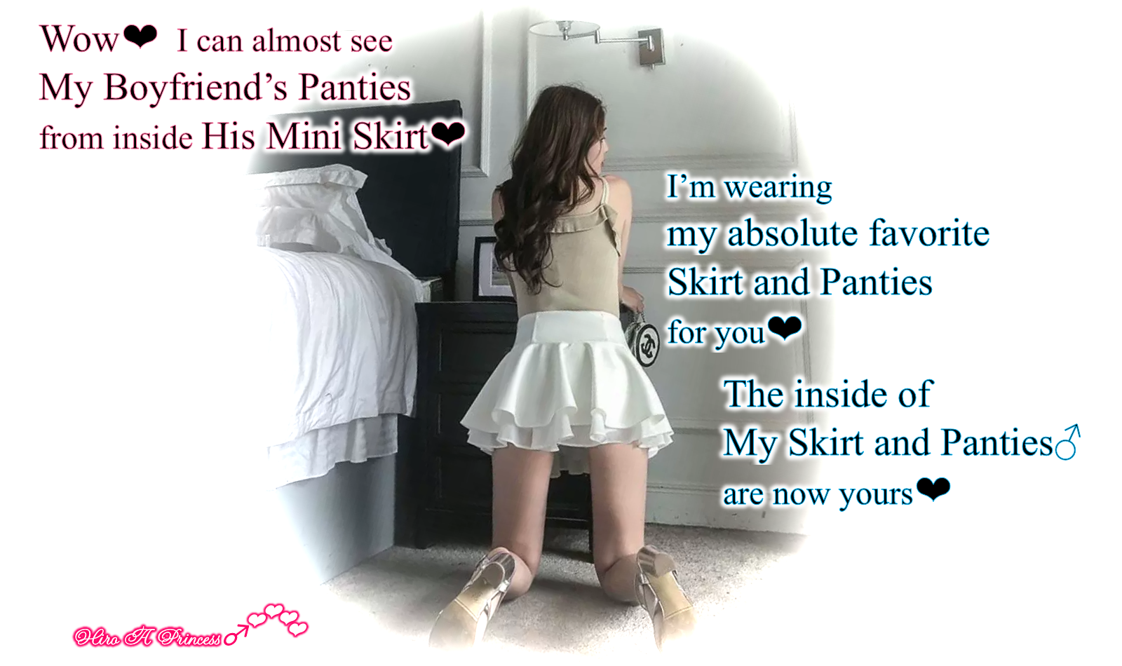 His Panties are almost seen from inside His Mini Skirt E