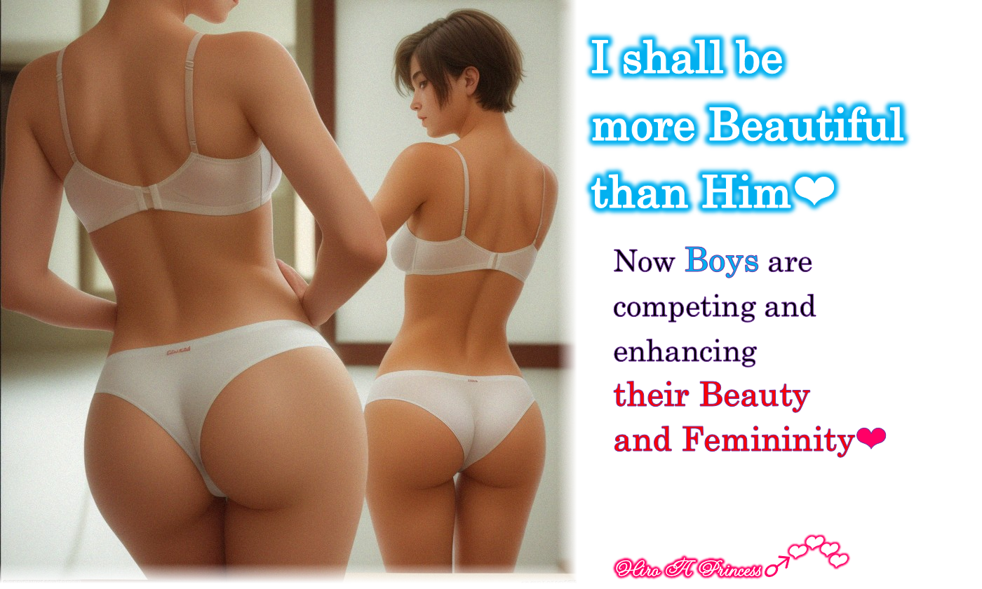 Now Boys are competing and enhancing their Beauty and Femininity E